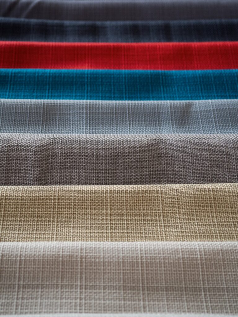 red white and black striped textile
